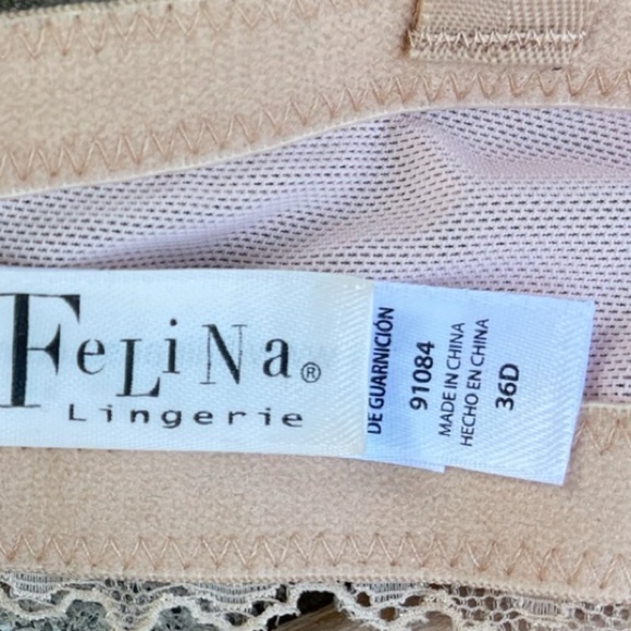 FELINA Strapless Convertible Underwire Tan Nude 36D new without tags - Picture 3 of 4